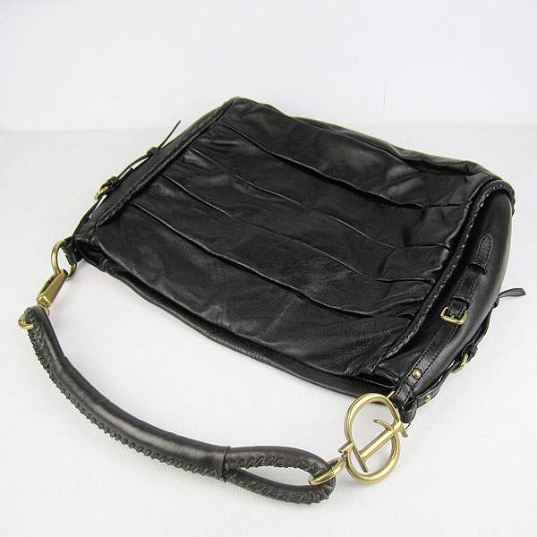 Christian Dior 1883 Lambskin Shoulder Bag-Black